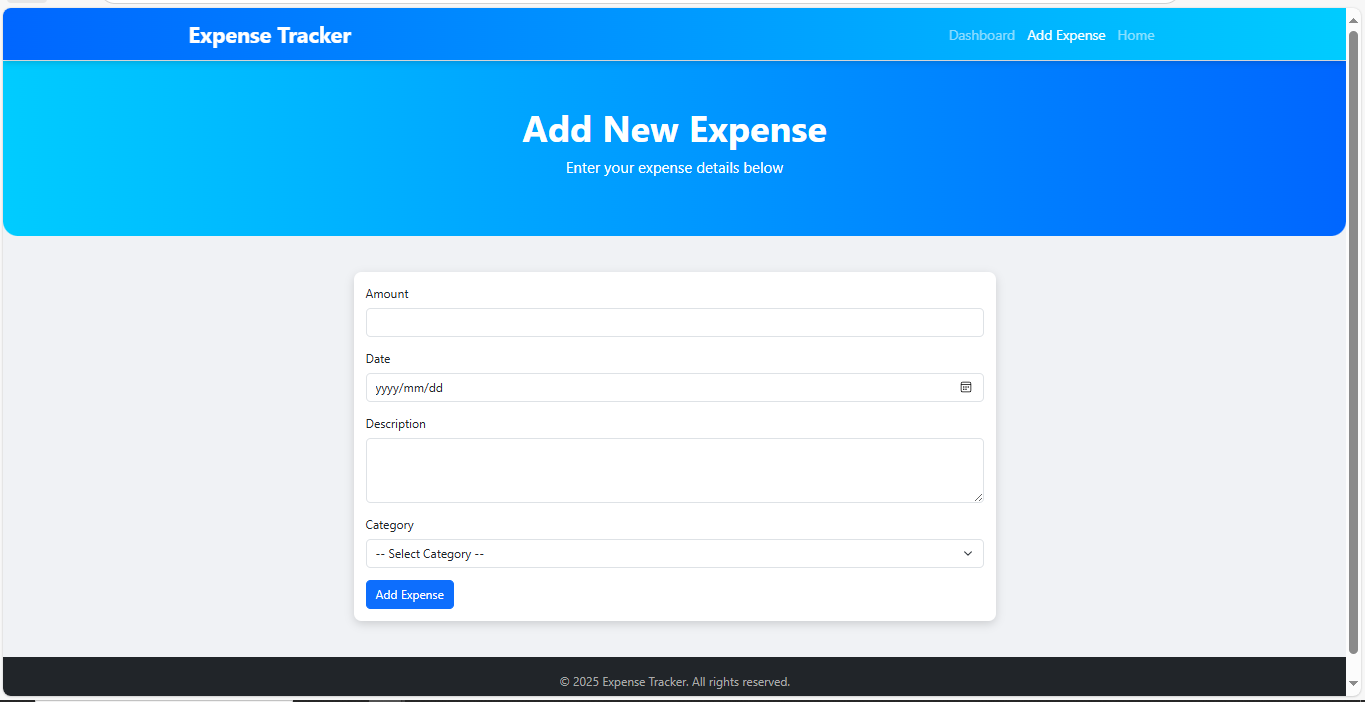 Add Expense Screenshot